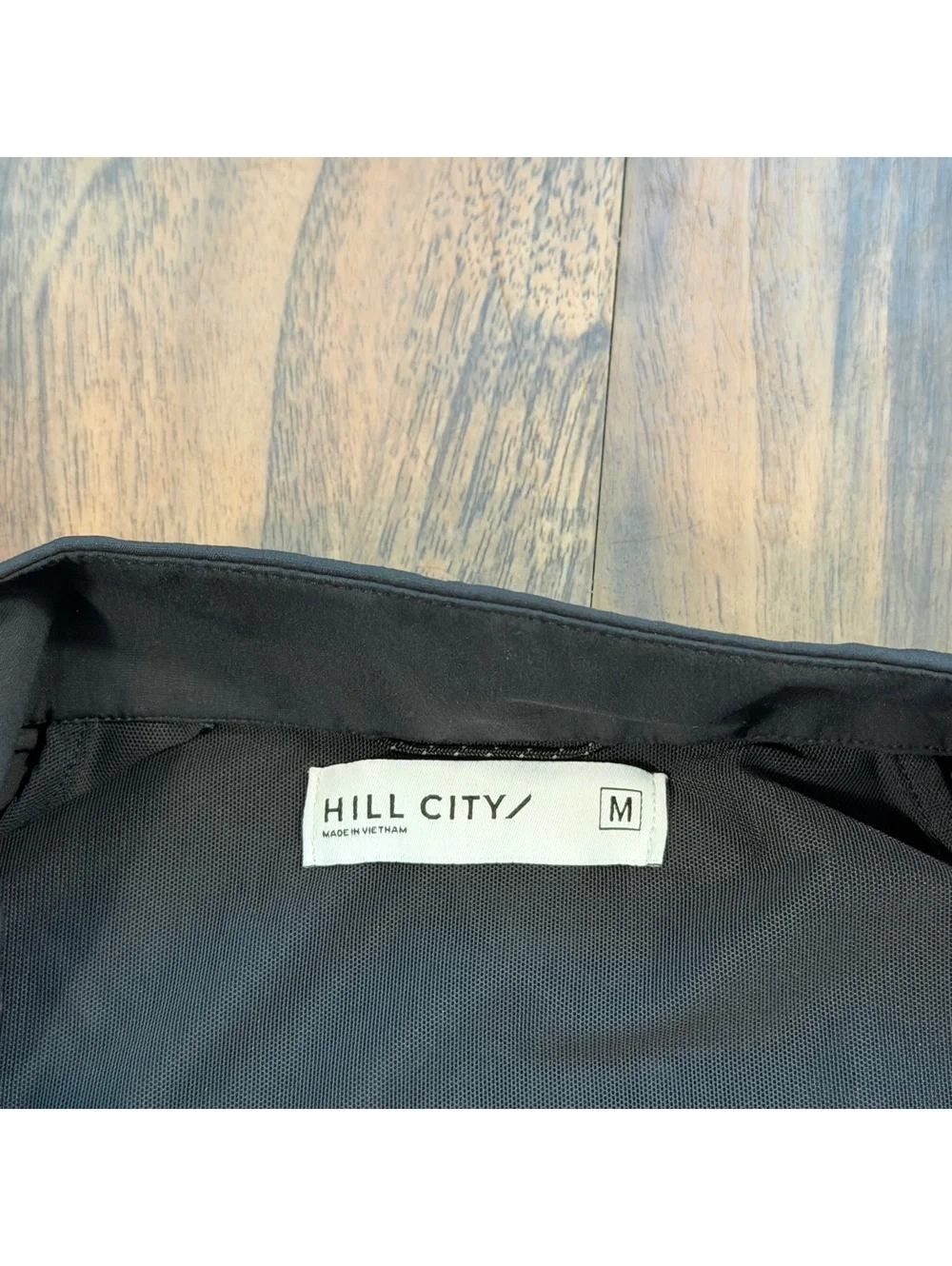 Hill City Mens Full Zip Active Jacket M Black Lightweight Stretch Windbreaker